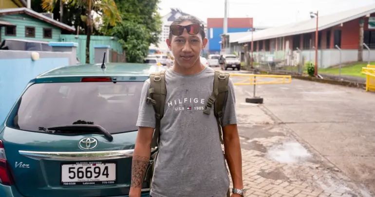 Young sailor returns home