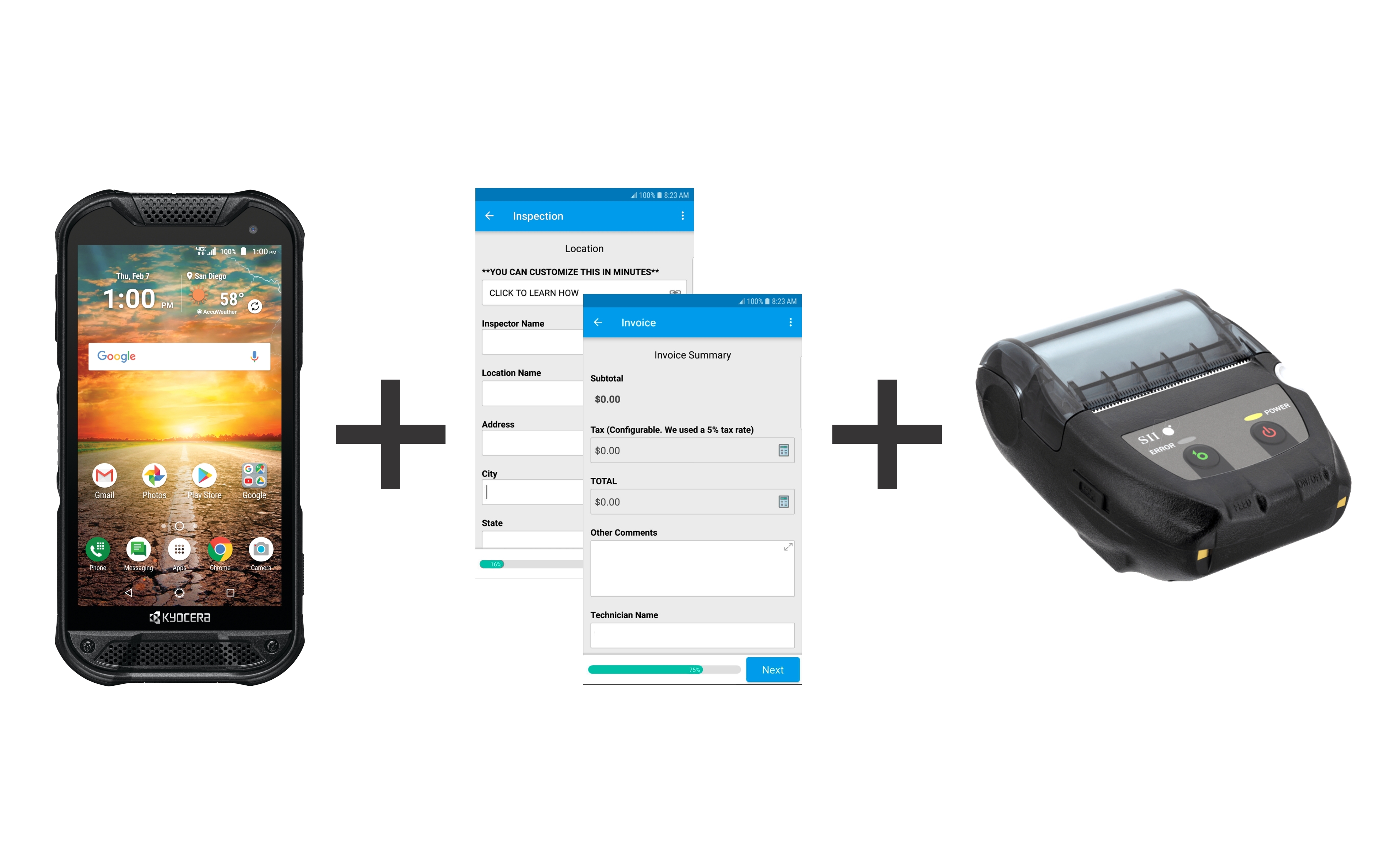 Kyocera, Seiko Instruments and GoCanvas Launch Unique Mobile Printing Solution for Rugged Work Environments