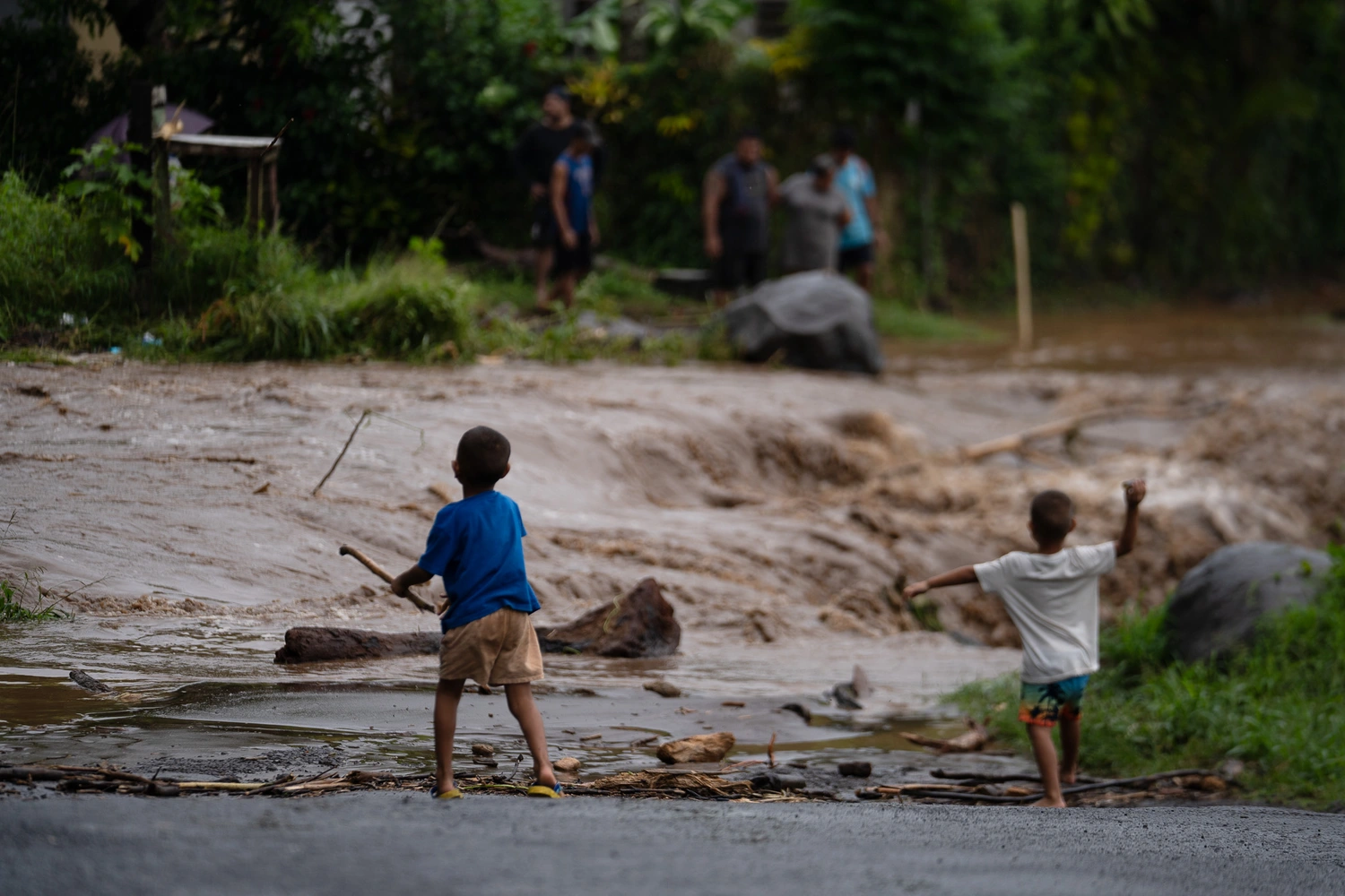 Child swept away by flood