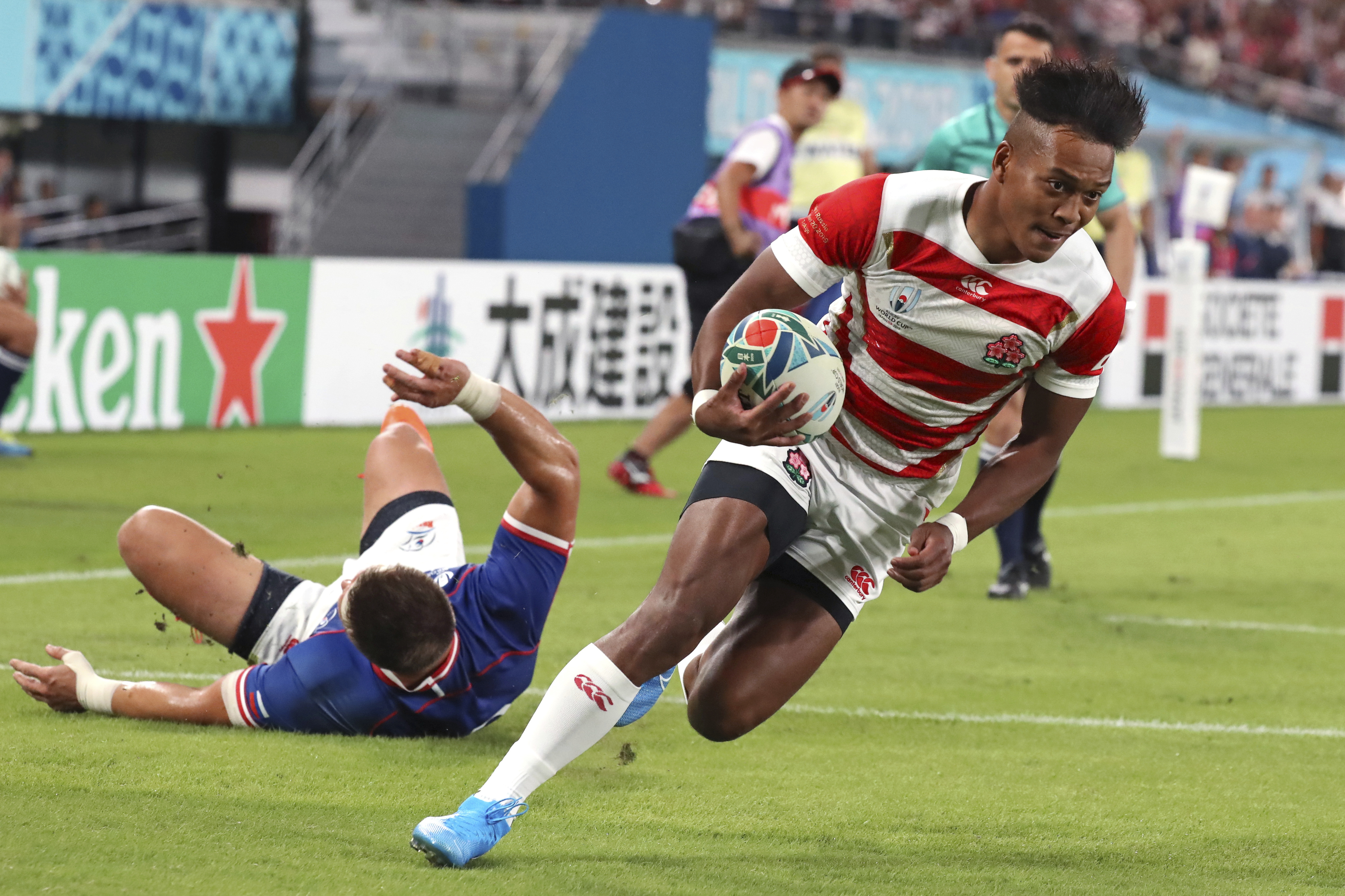 Host Japan beats Russia 30-10 in Rugby World Cup opener