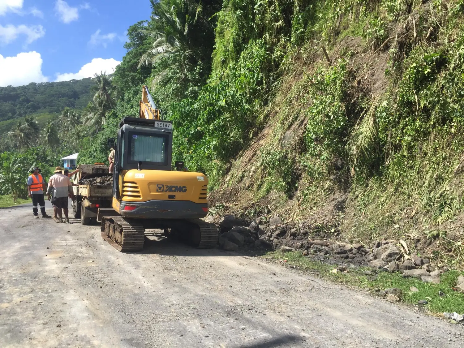Debris cleared after landslide at Luatuanu’u