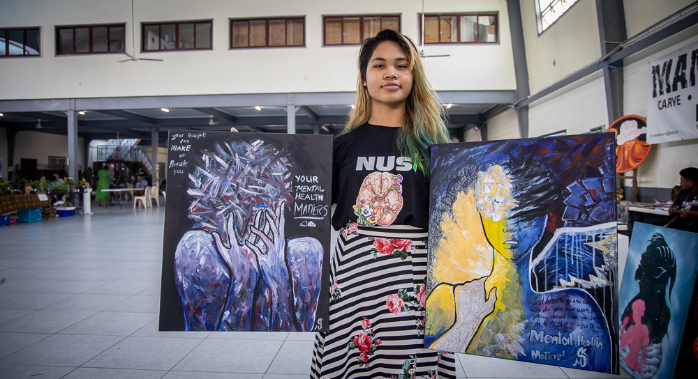 Young artist's medium for mental health message