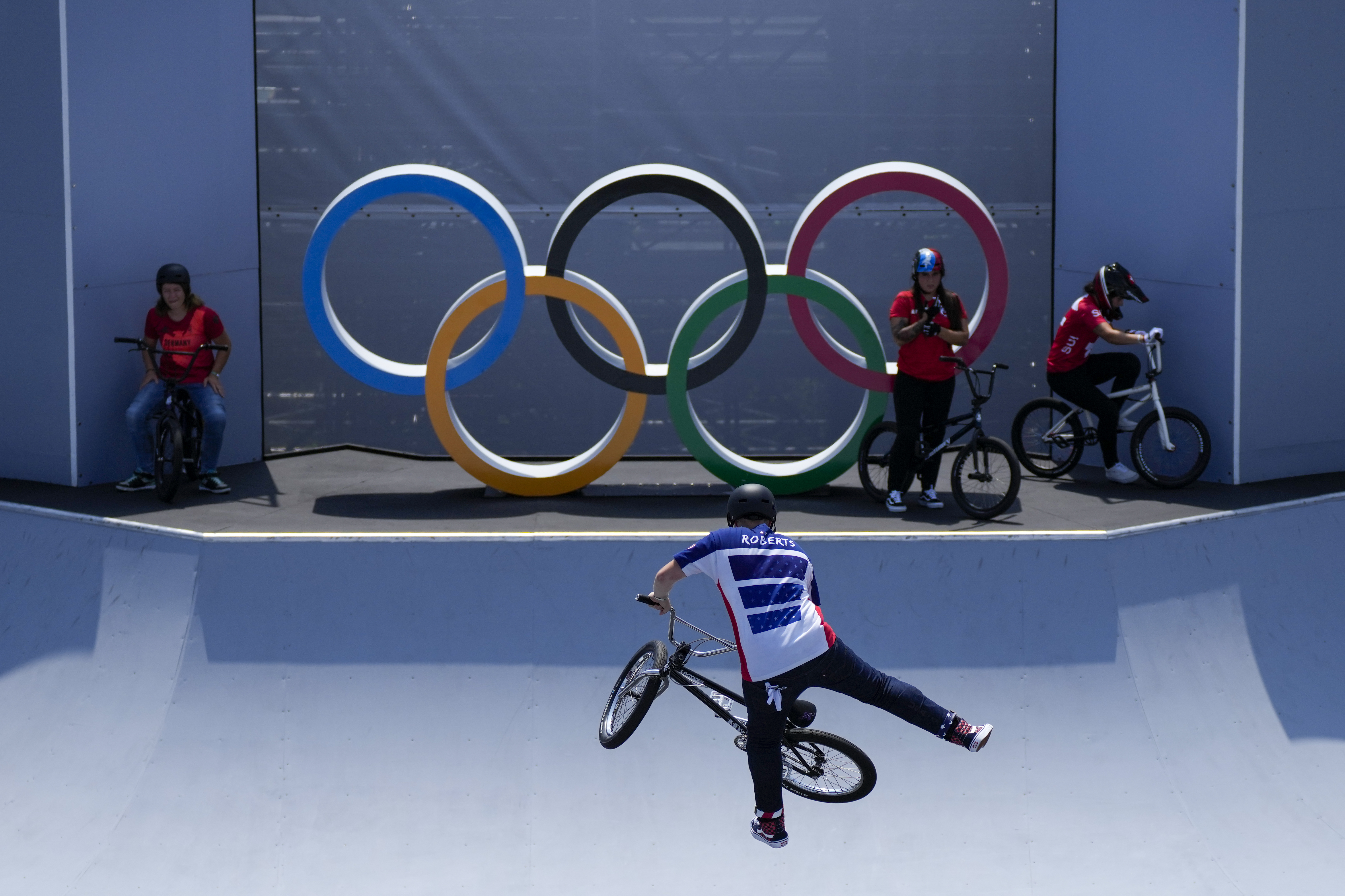 Olympics Latest: Hannah Roberts top seed in BMX freestyle