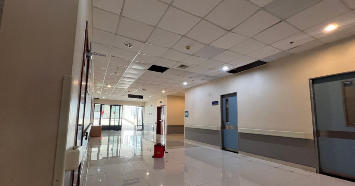 Ceiling leak at hospital sparks safety concerns