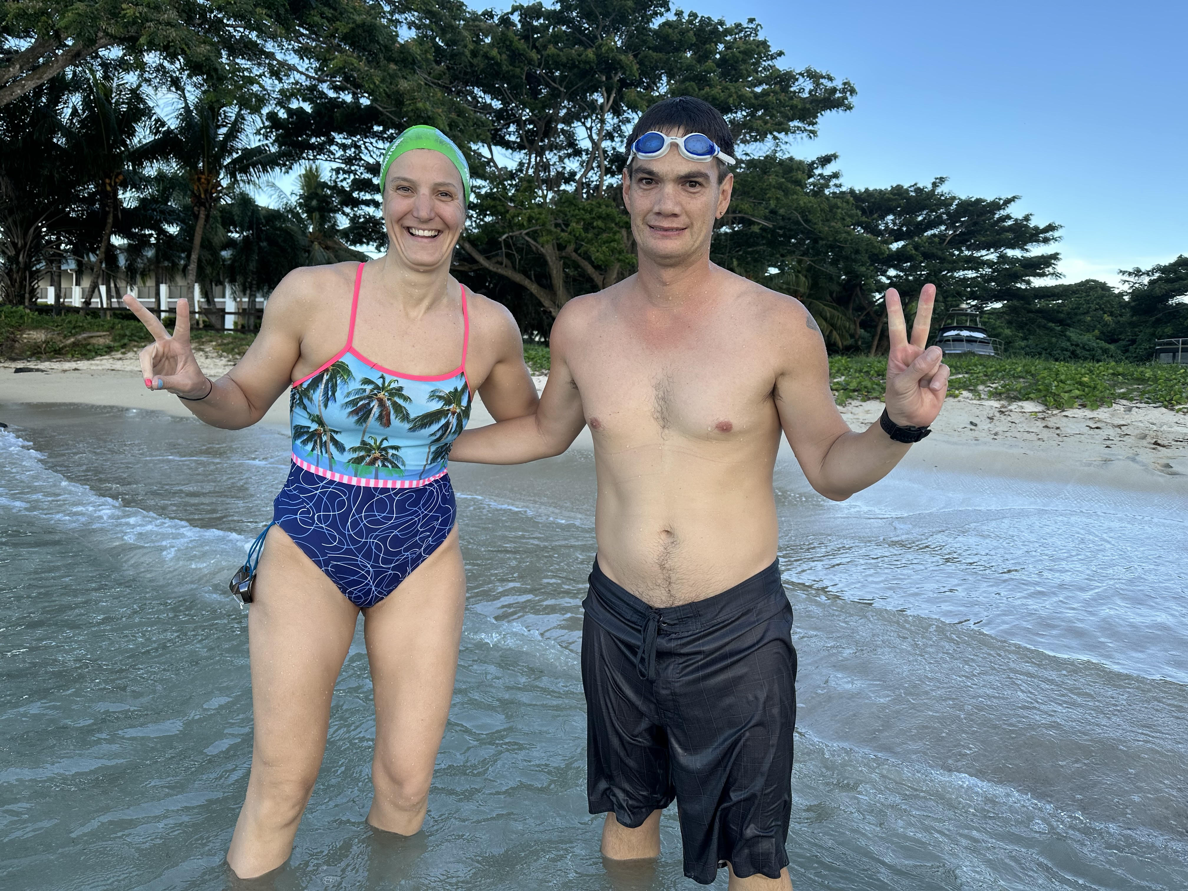 Swimmers prepare for Apolima Strait race