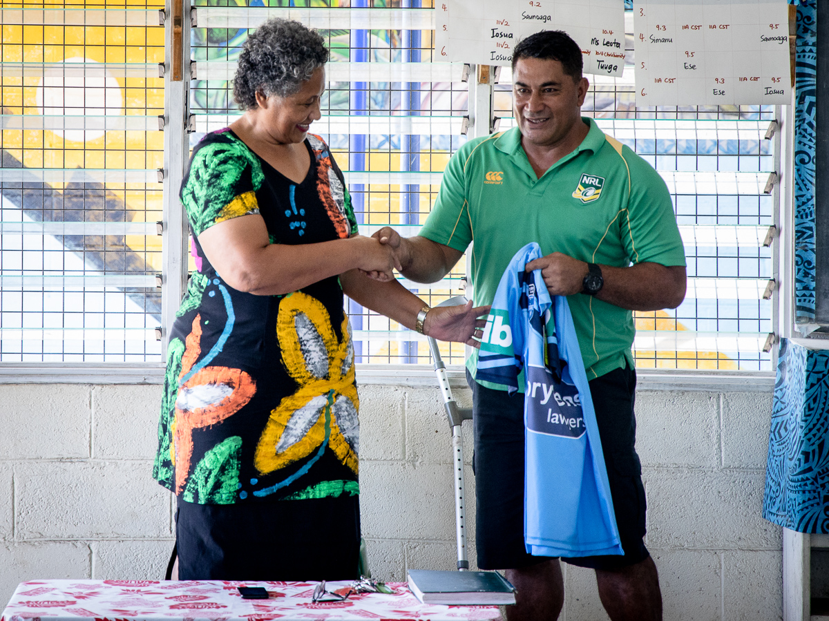 Leififi College welcomes new rugby uniforms and computers