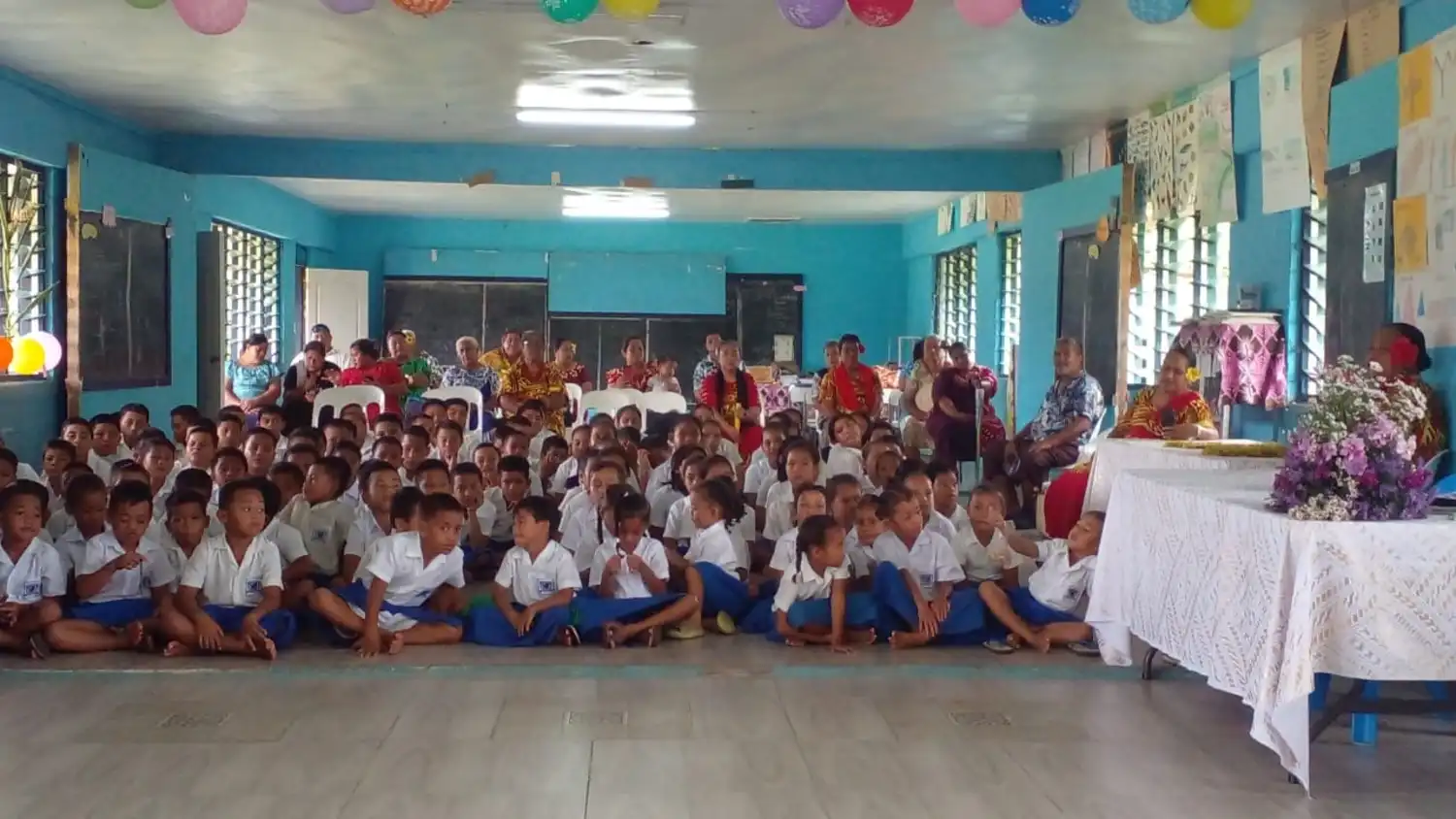 A clean classroom for Puleia and Papa students