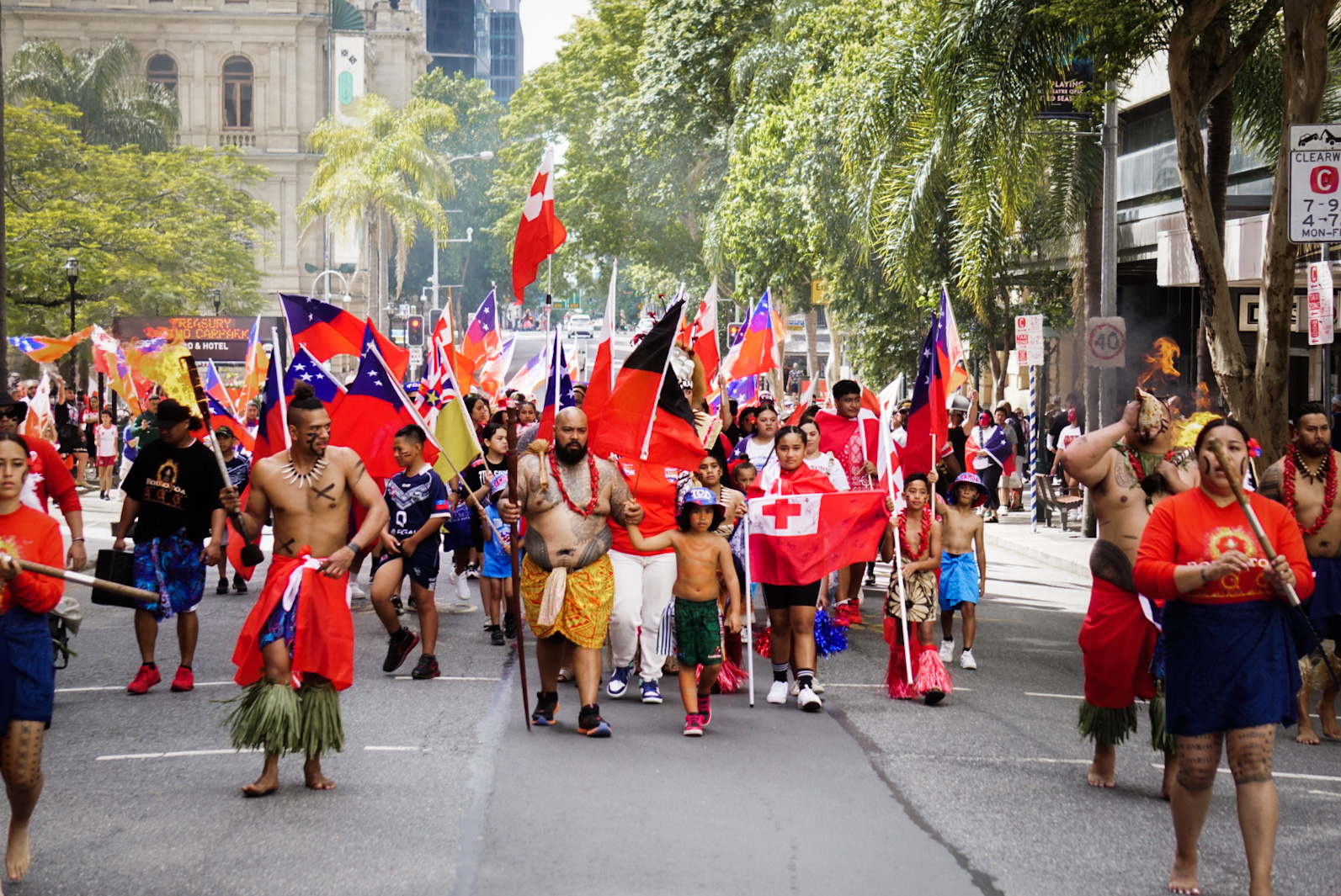 Samoa, Tonga league supporters take to streets
