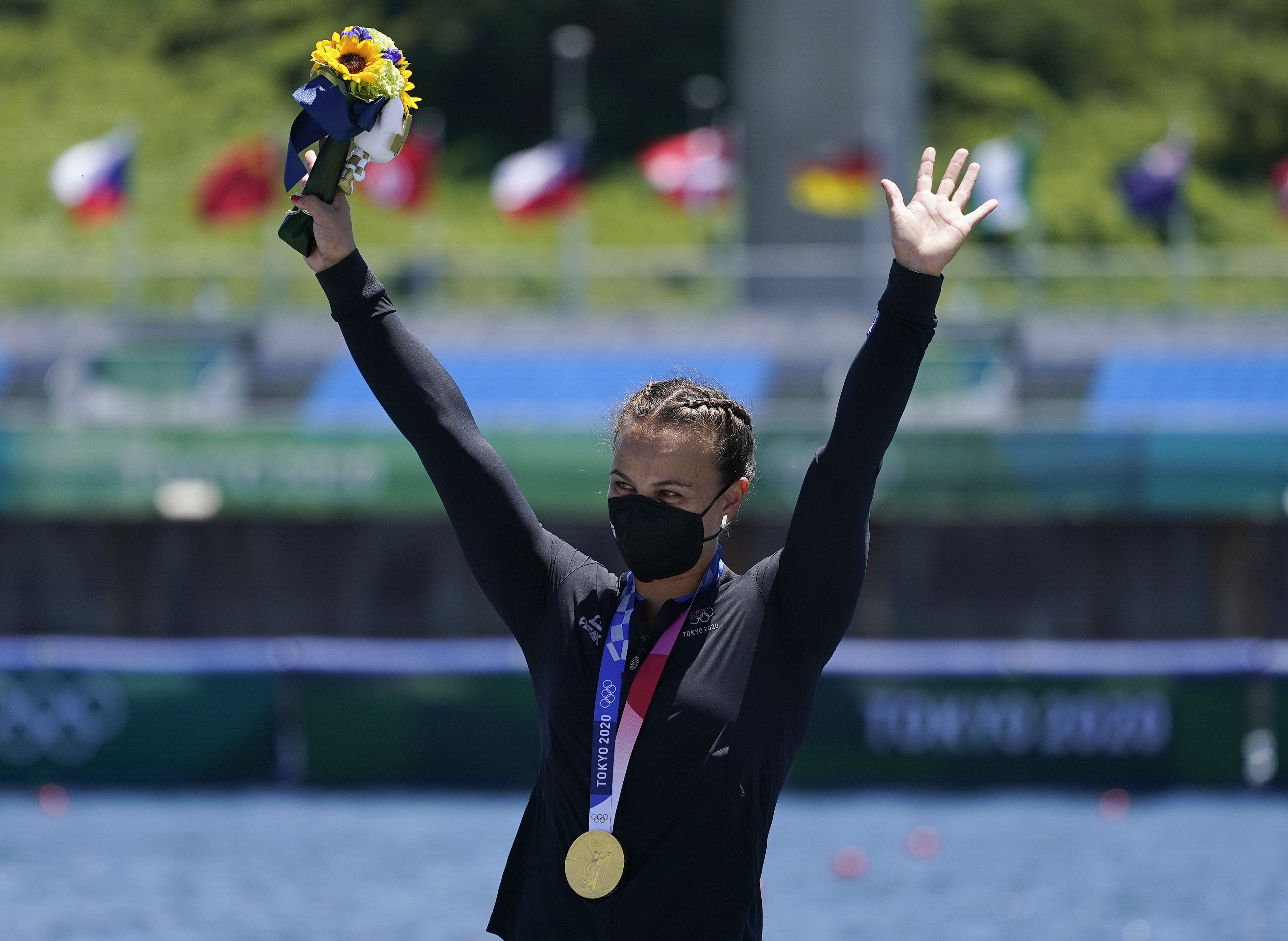 New Zealand's Carrington wins two kayak sprint gold