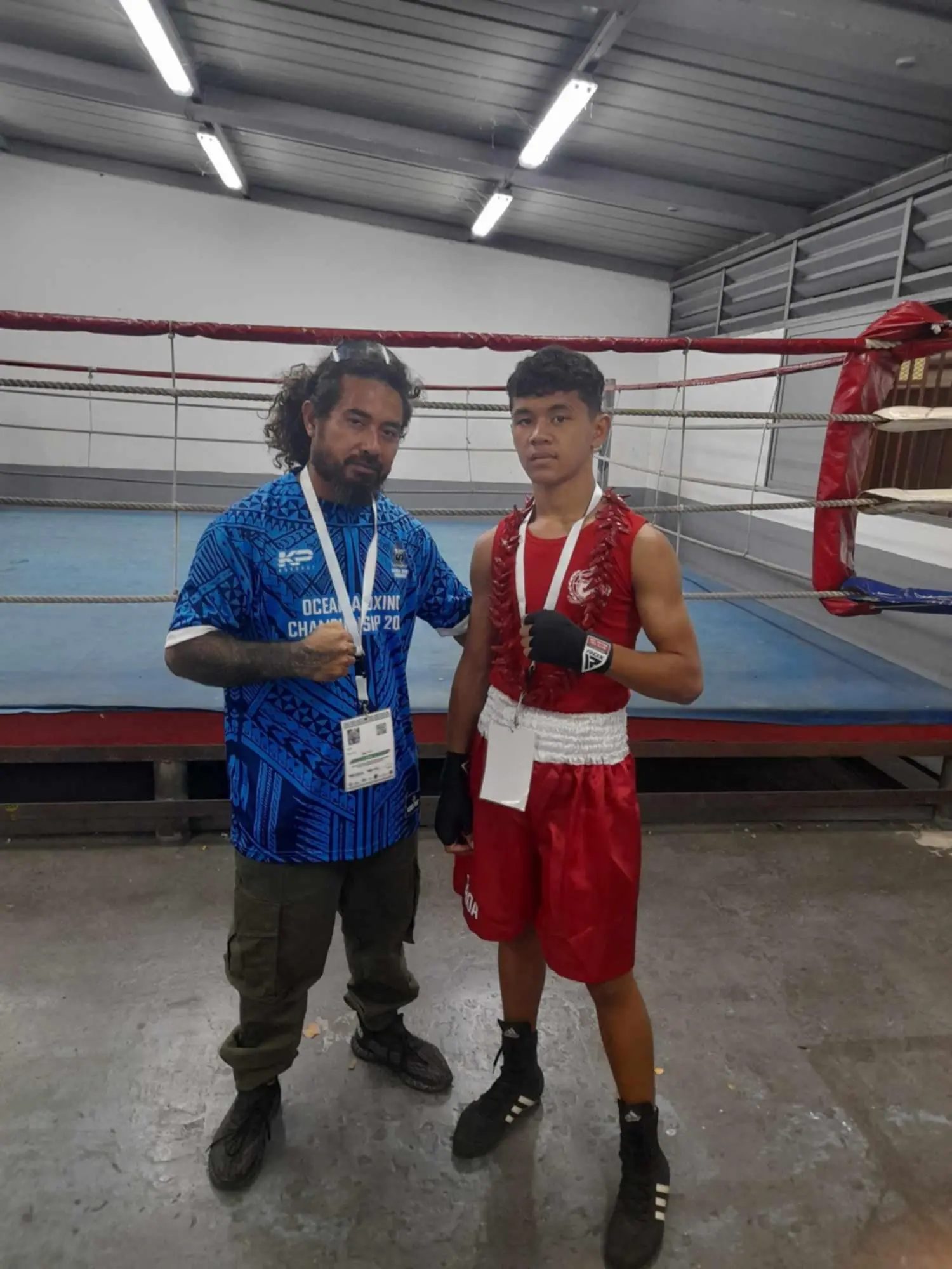 Father witnesses son's first gold medal