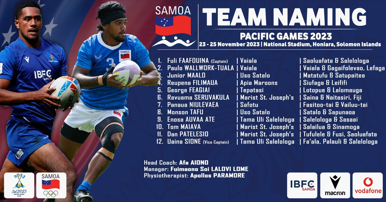 10 debutants in Manu Samoa 7s for Pacific Games