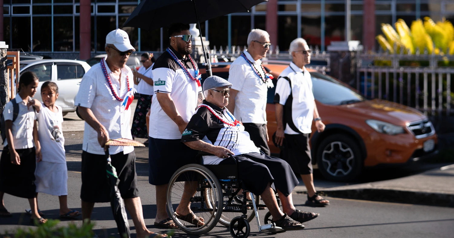 Moataa in a show of black and white for centennial parade