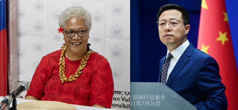 China congratulates Fiame