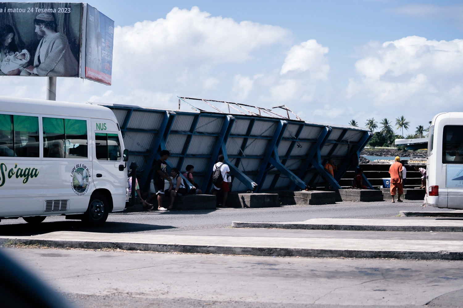 Safety concerns over fallen bus shelter