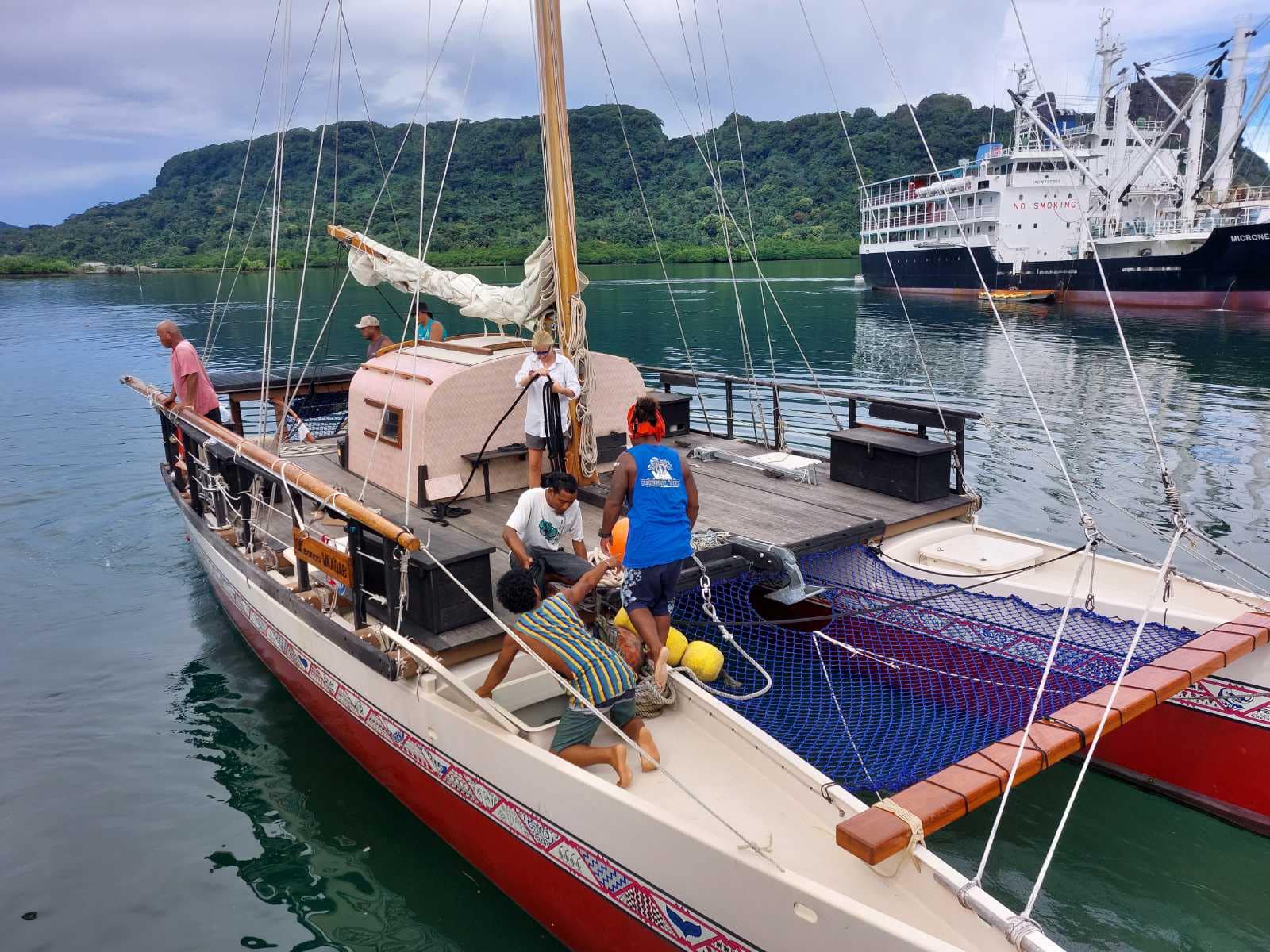 Arrival of F.S.M. voyaging canoe delayed