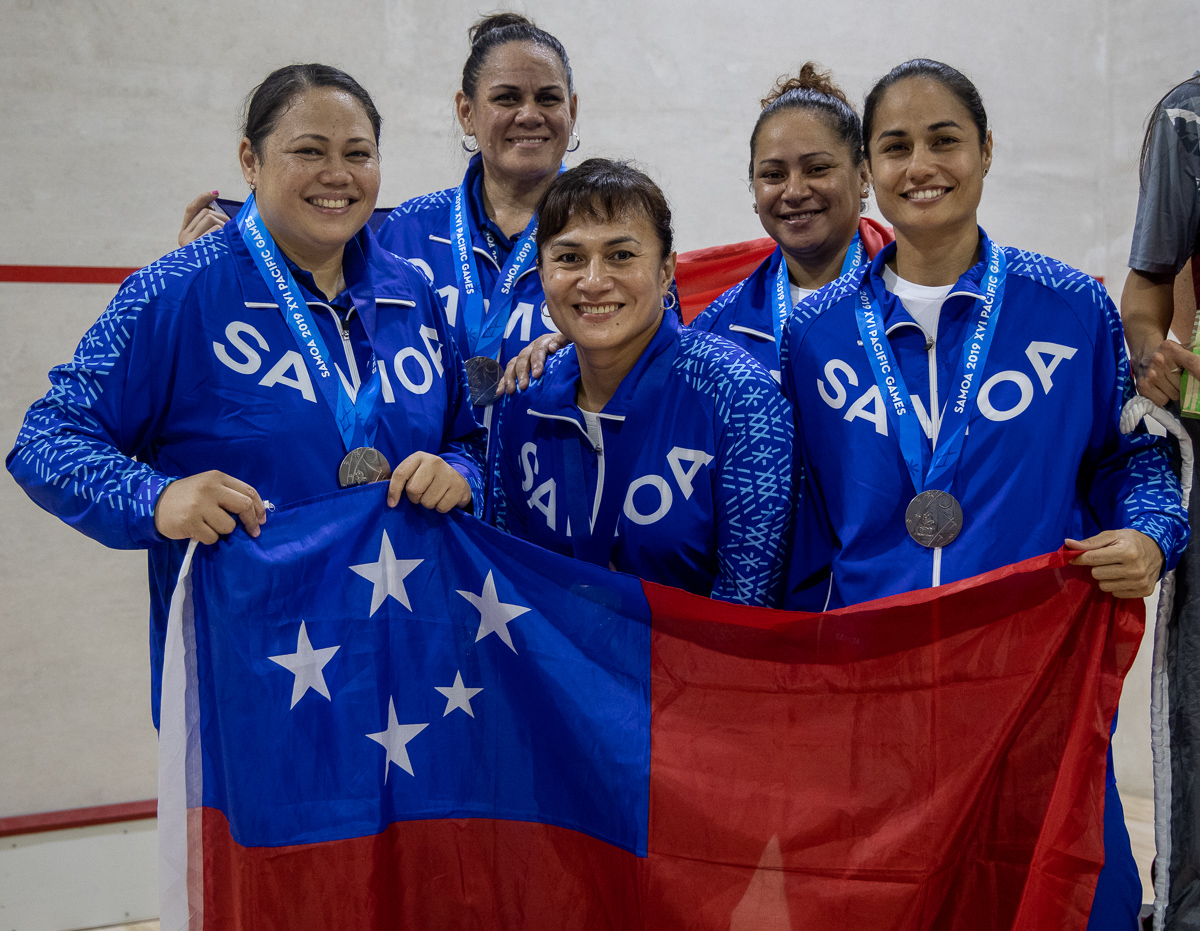 It's a silver and bronze for Samoa squash team 