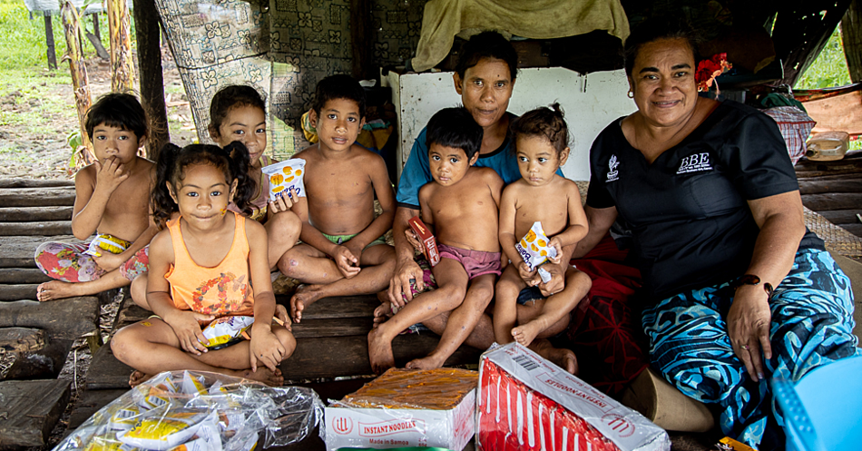 Relief brings smiles to children from ten vulnerable families 