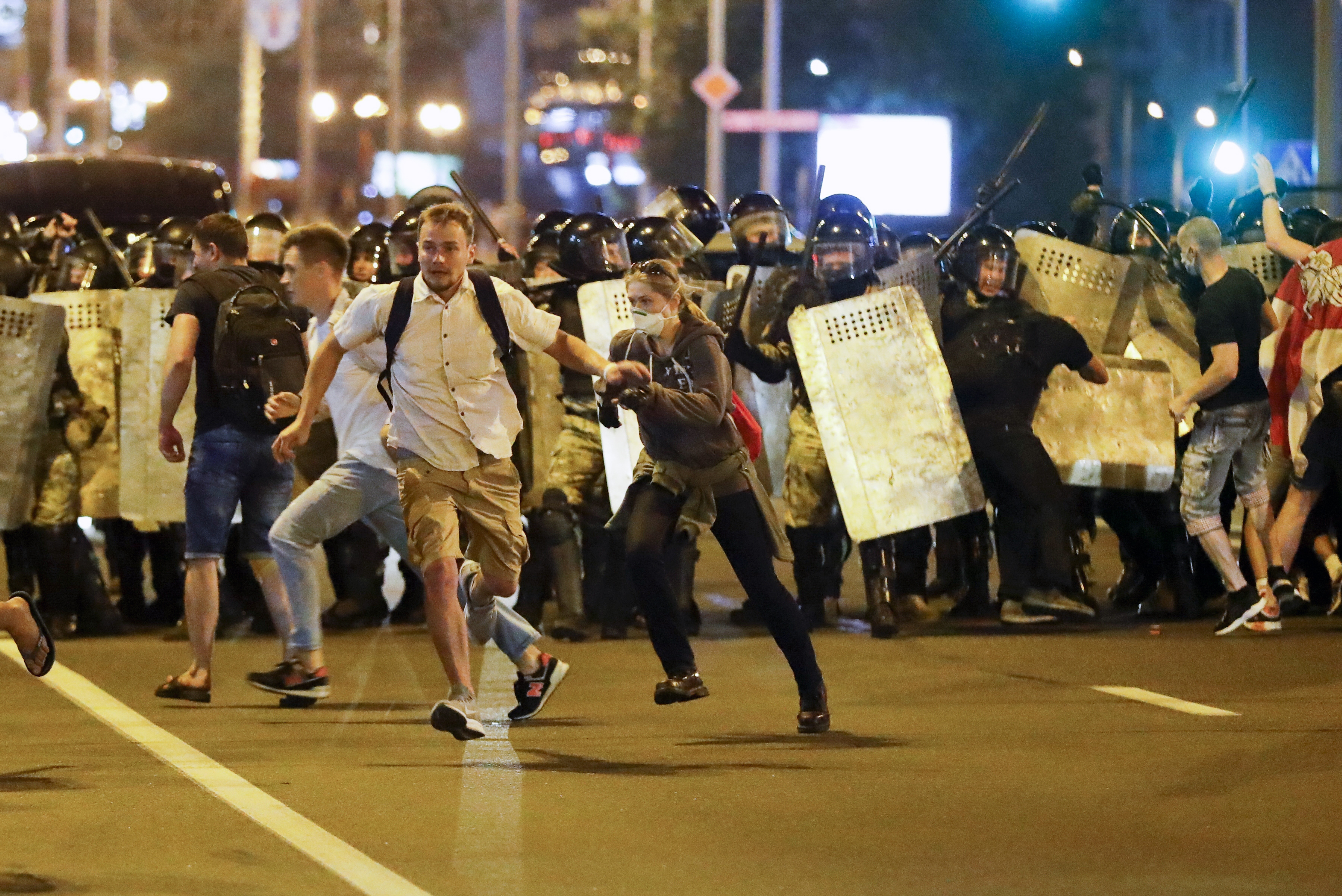 Police break up protests after Belarus presidential vote