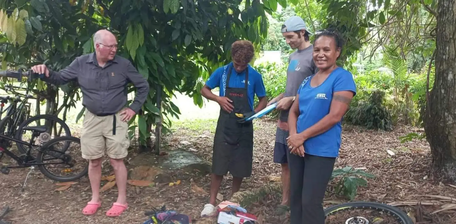 Students learn bike repair skills