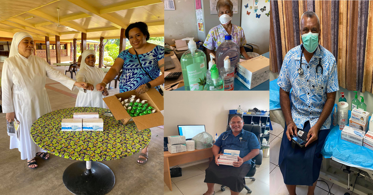 B.G.W. donates to elderly residents, doctors