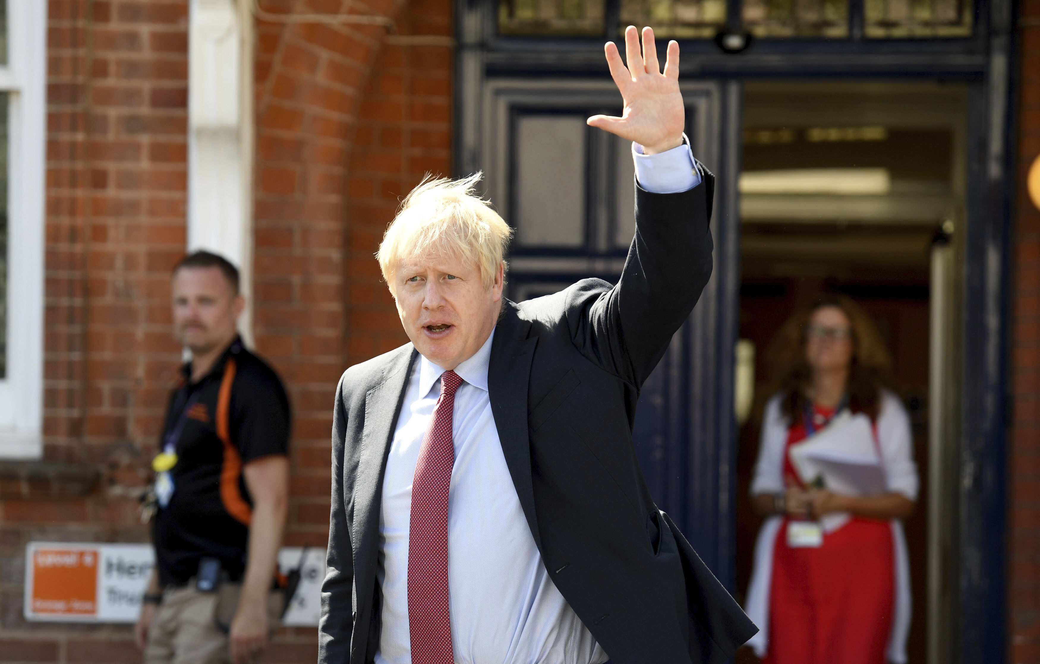 The Latest: Boris Johnson touches down for his first G-7