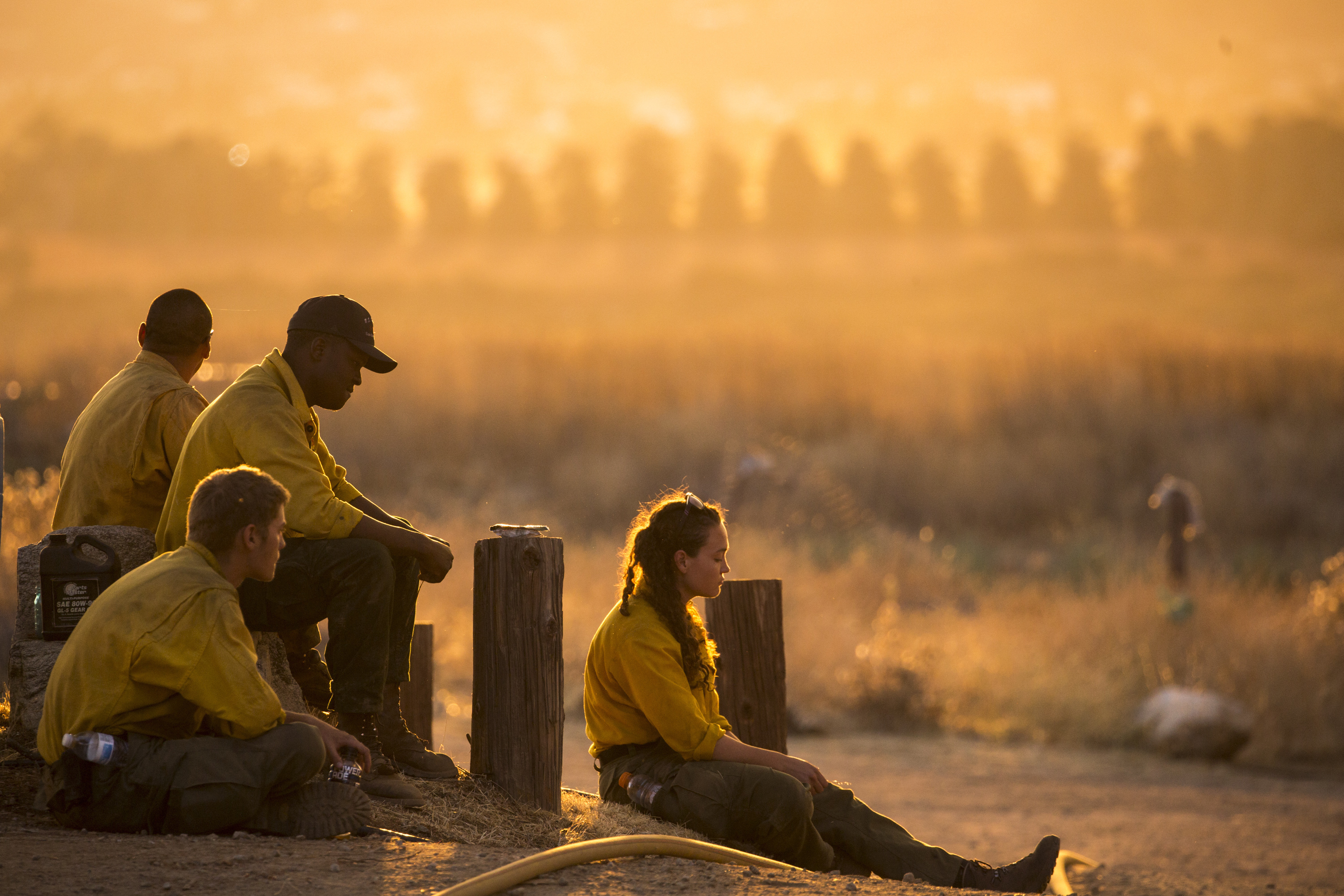 Firefighters battle exhaustion along with wildfire flames