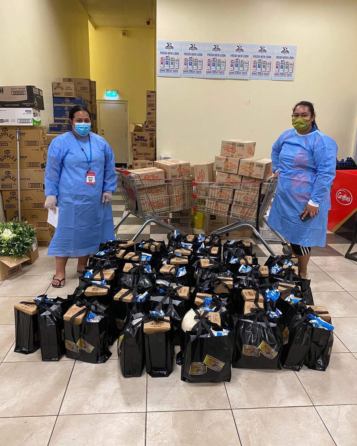 B.G.W. donates food to frontline workers