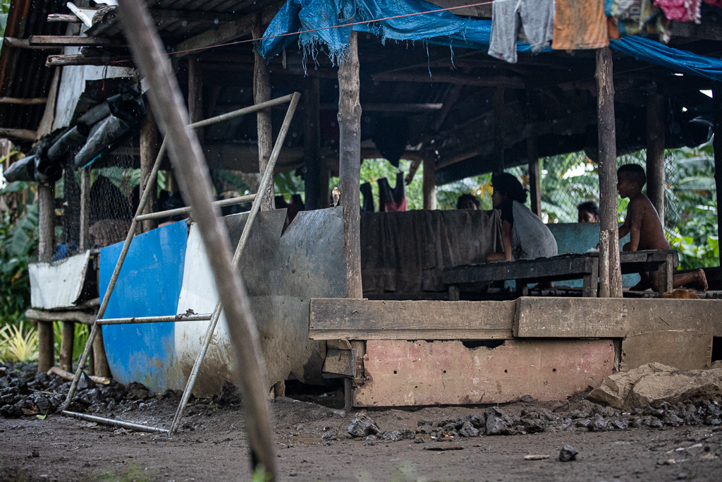 Family troubled by heavy rainfall