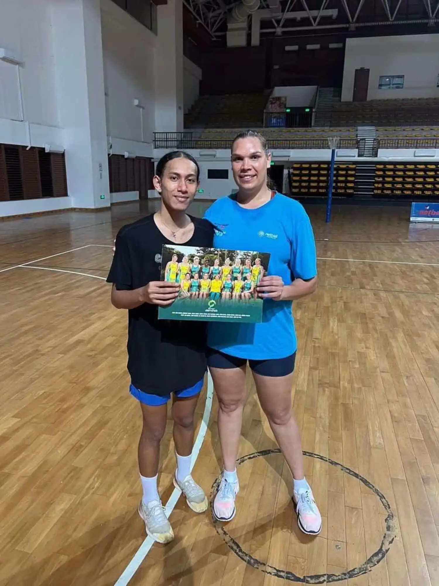 Young netter meets his idol