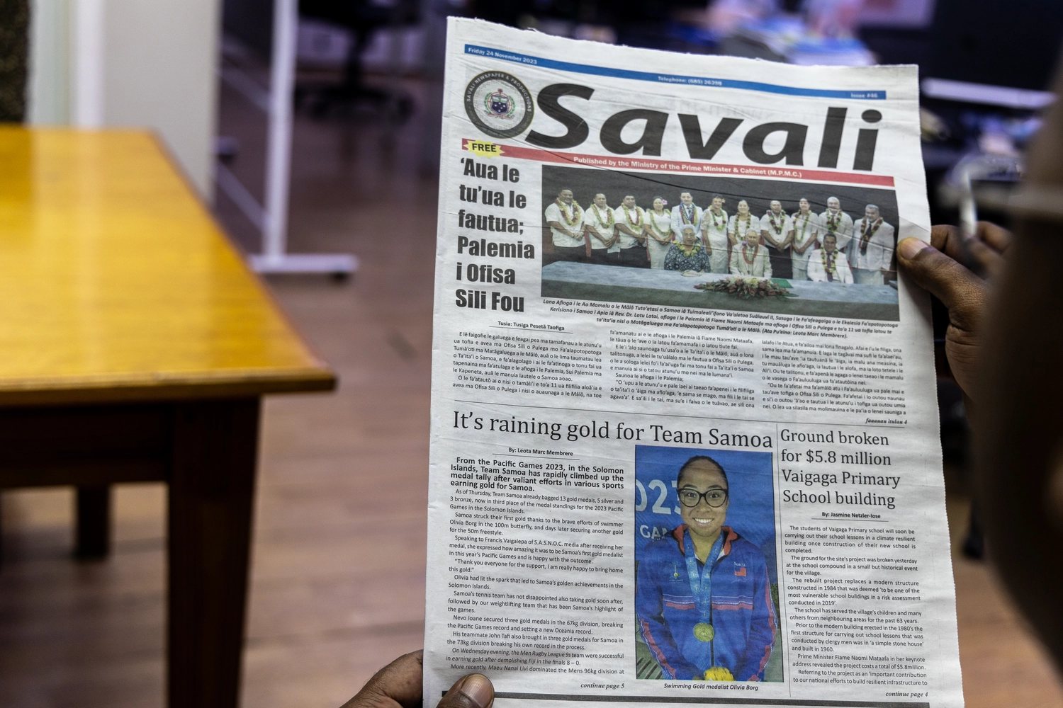 Savali paper put on hold 