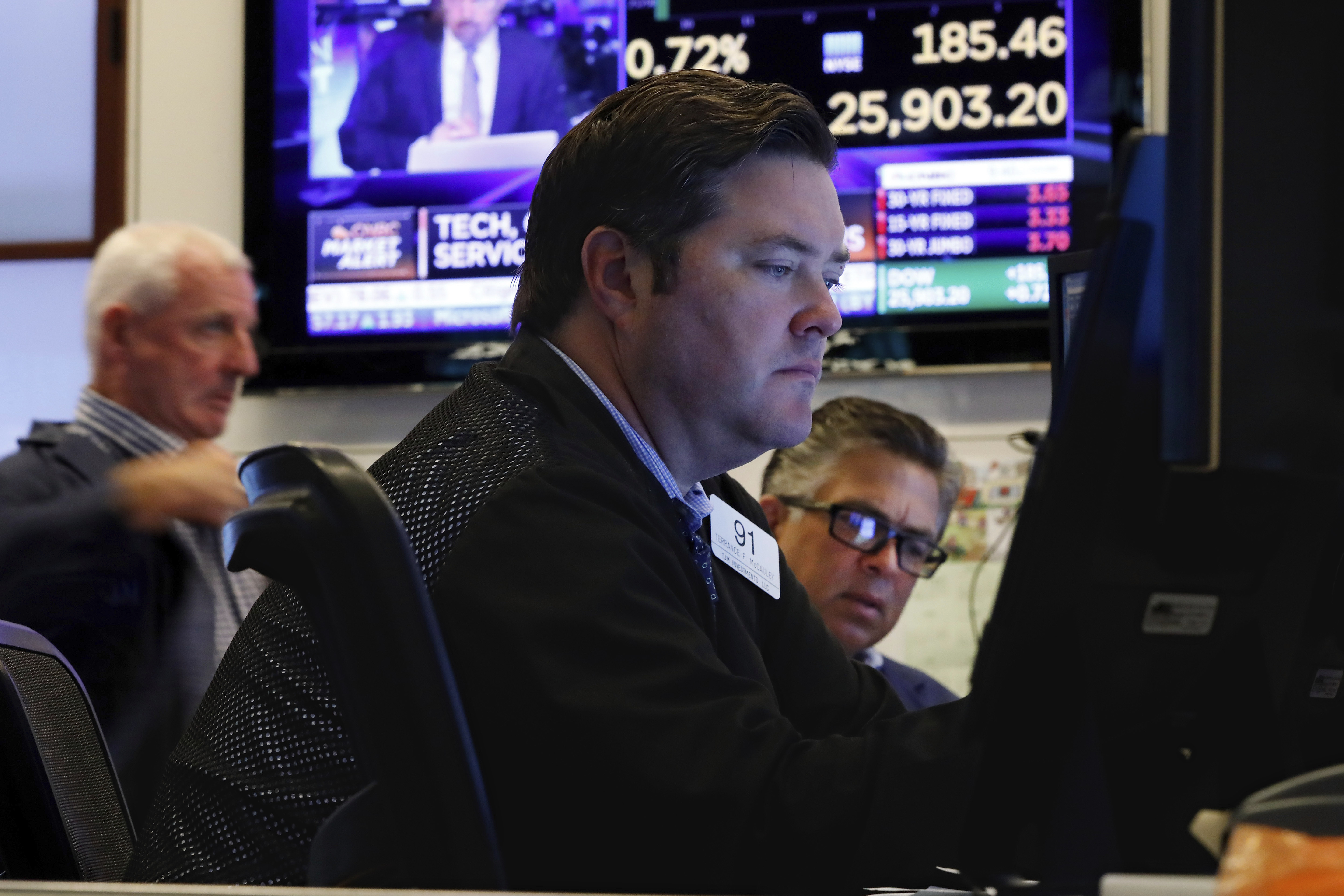 Stocks move higher as investors push through trade anxiety