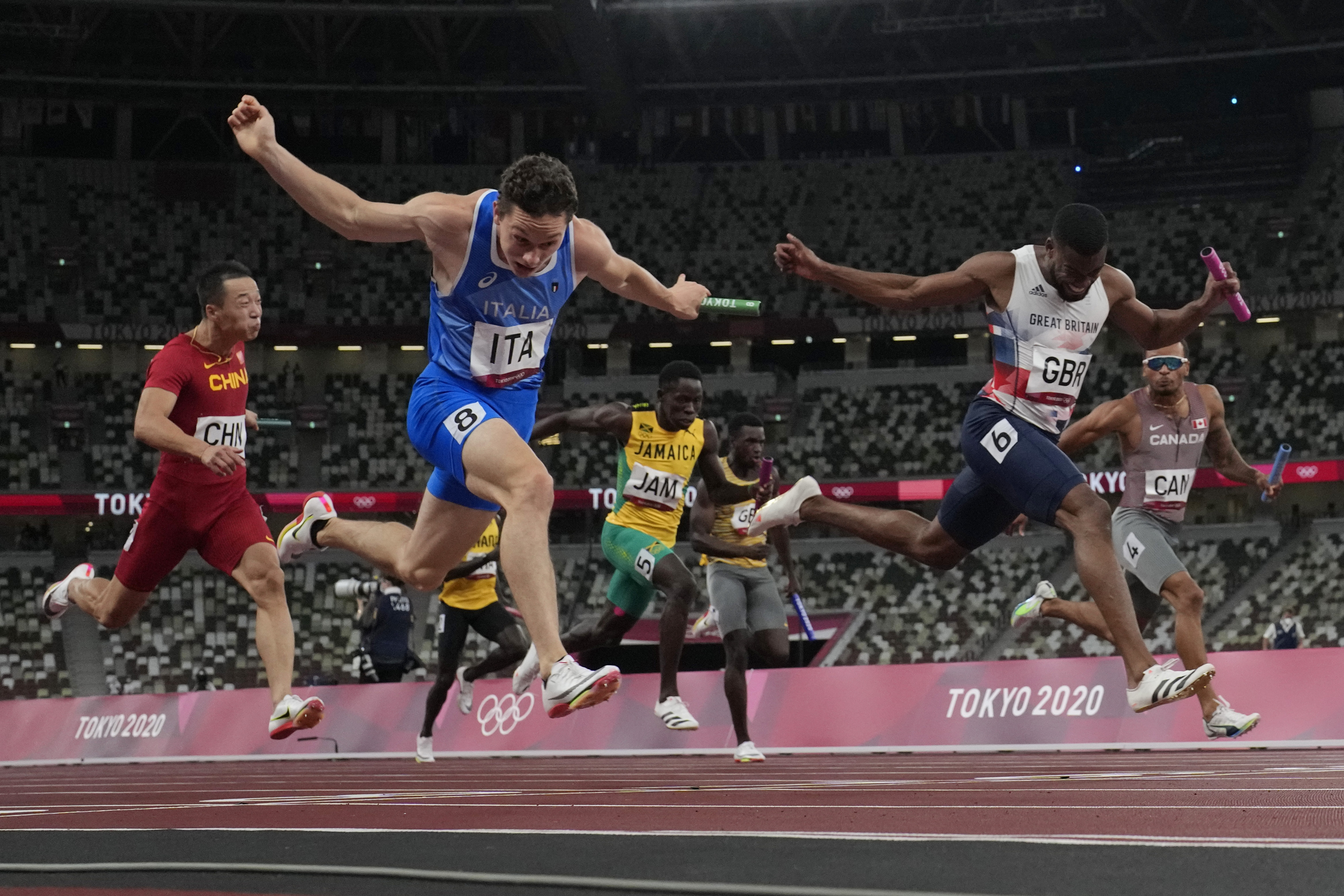 Olympic Latest: Italy wins 4x100 relay gold