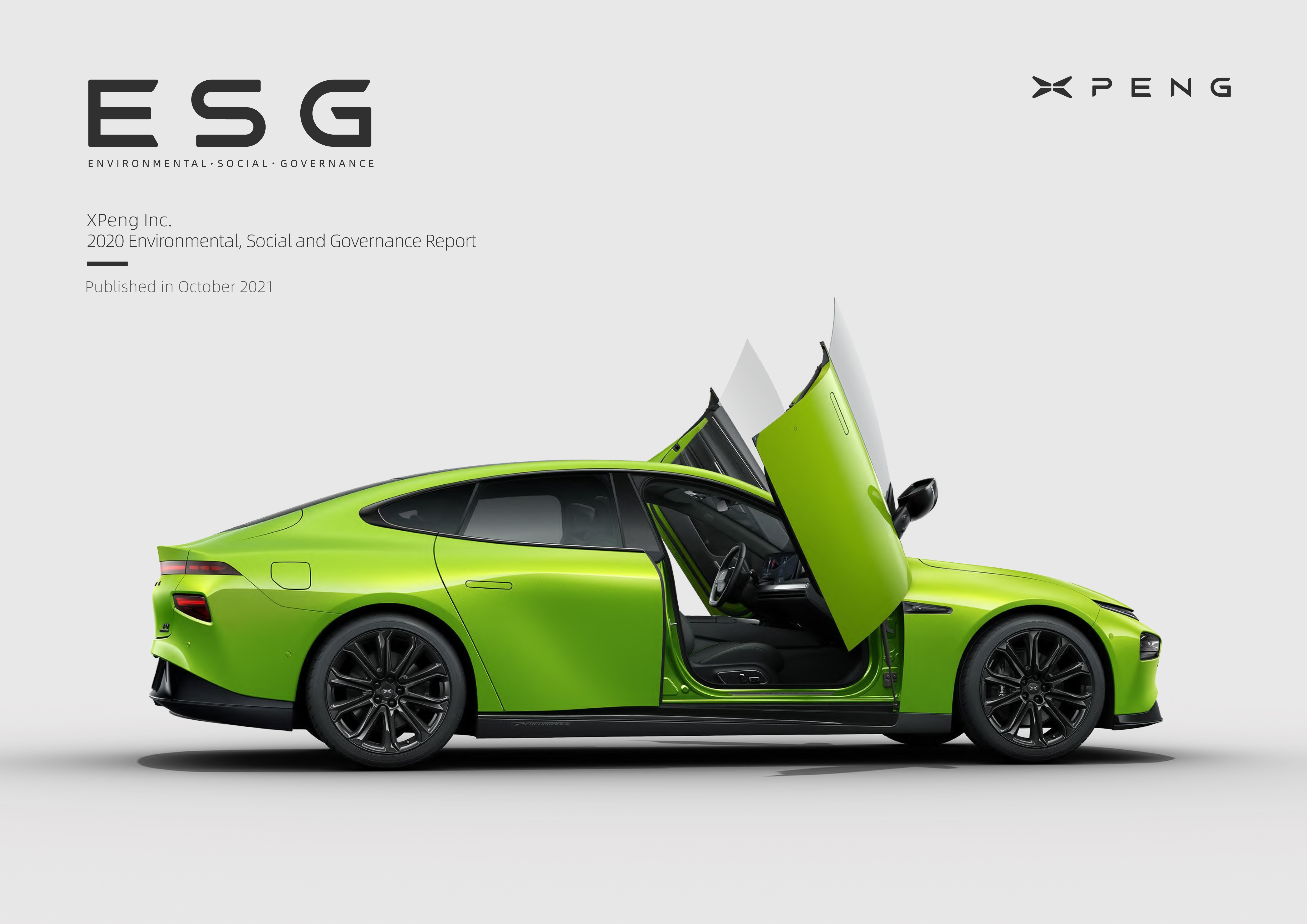 XPeng Publishes Inaugural Environmental, Social and Governance Report