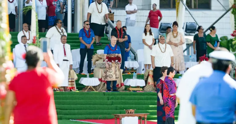 NZ PM Luxon's Monday morning engagement in pictures