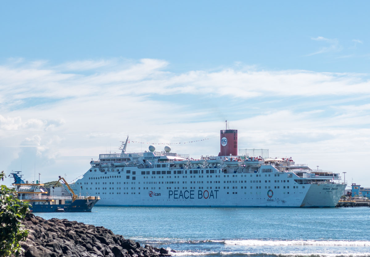 MS Ocean Dream cruise ship docks at Apia