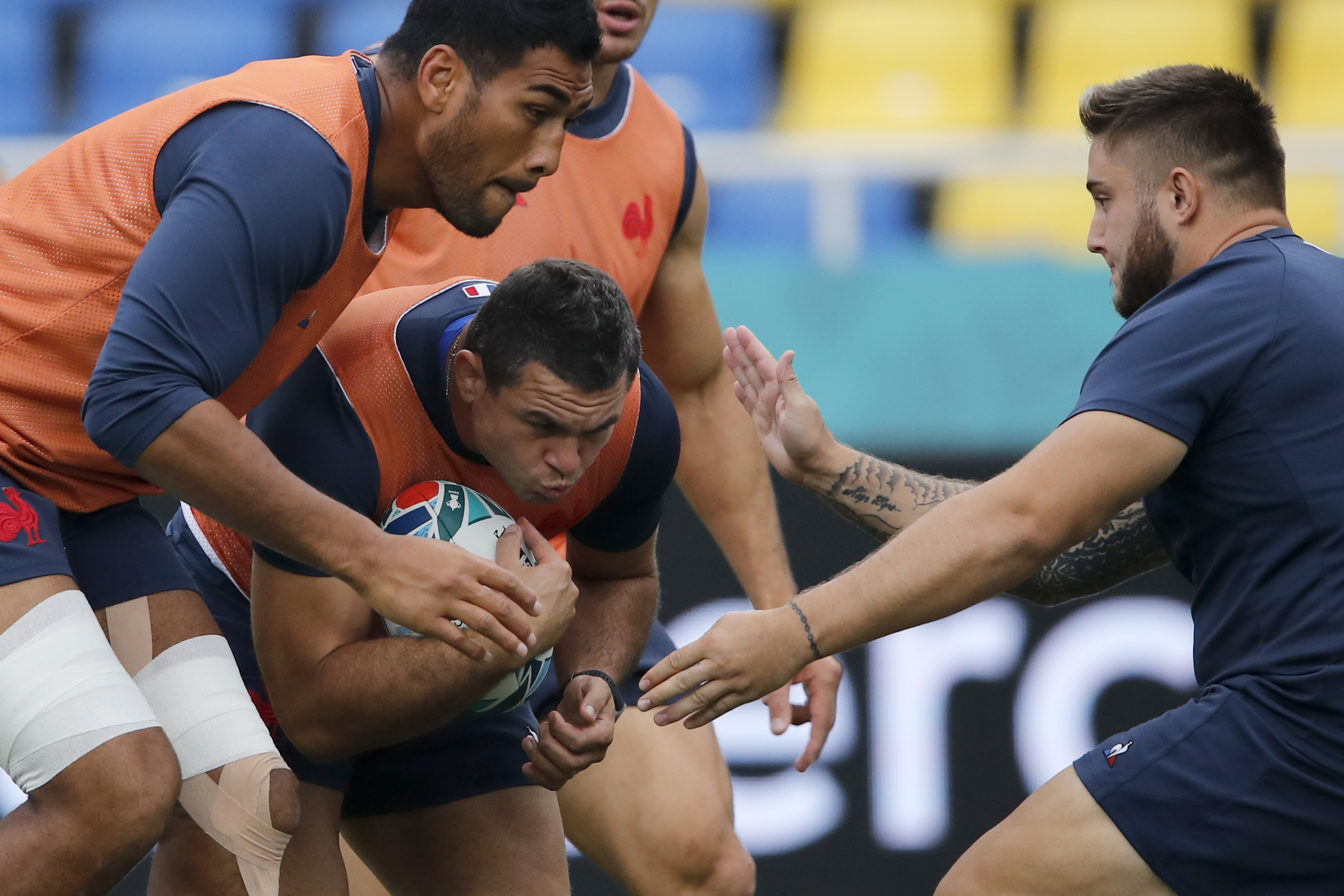 The Latest: France names reserves for Tonga RWC match