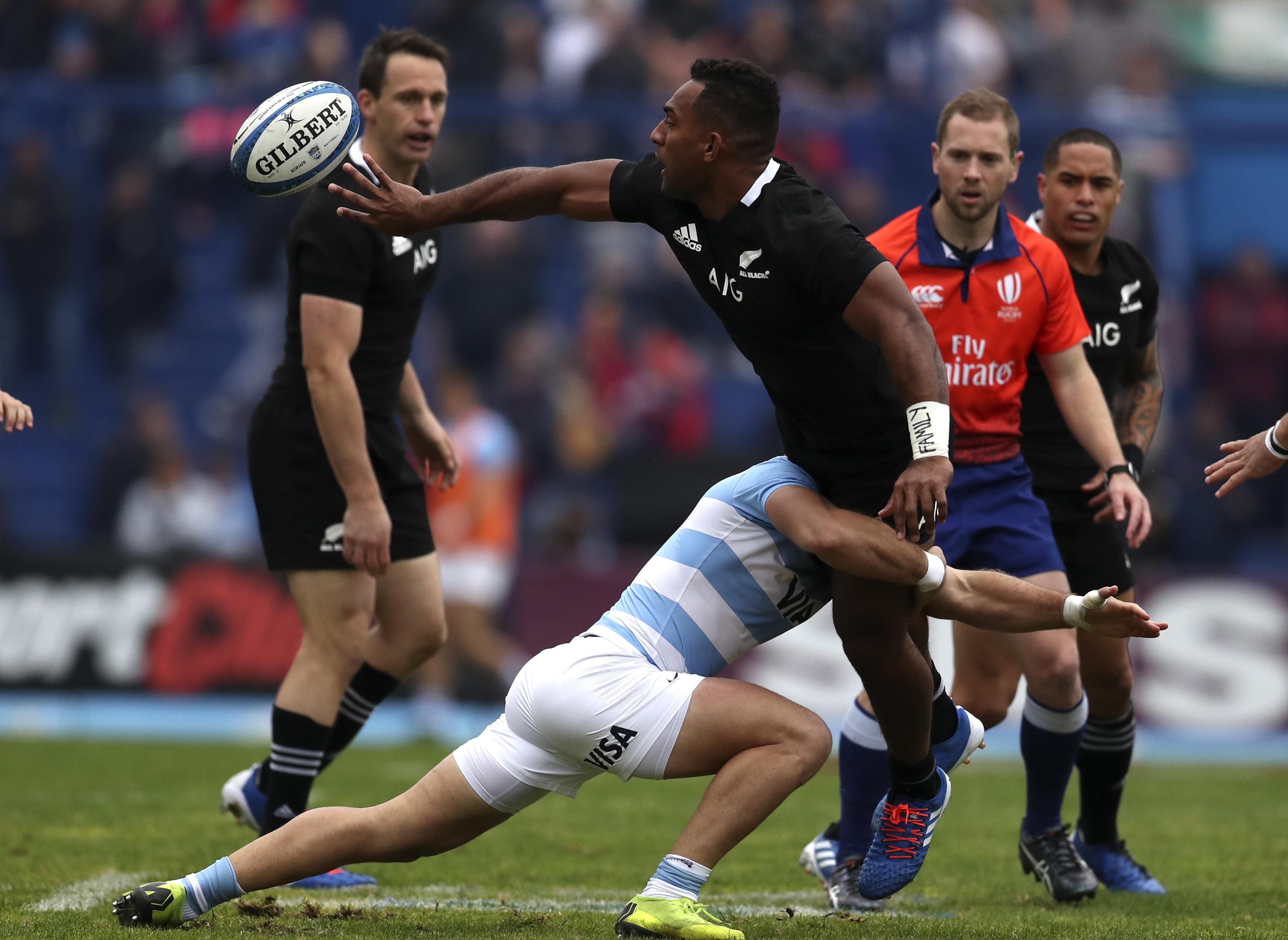 New Zealand beats Argentina 20-16 in Rugby Championship