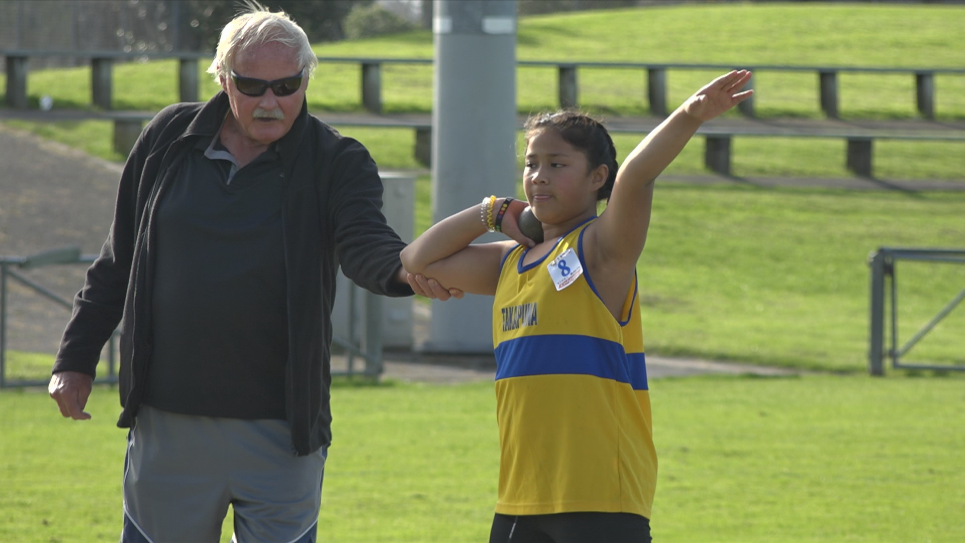 Eight-year-old Samoan breaks shot put world record 