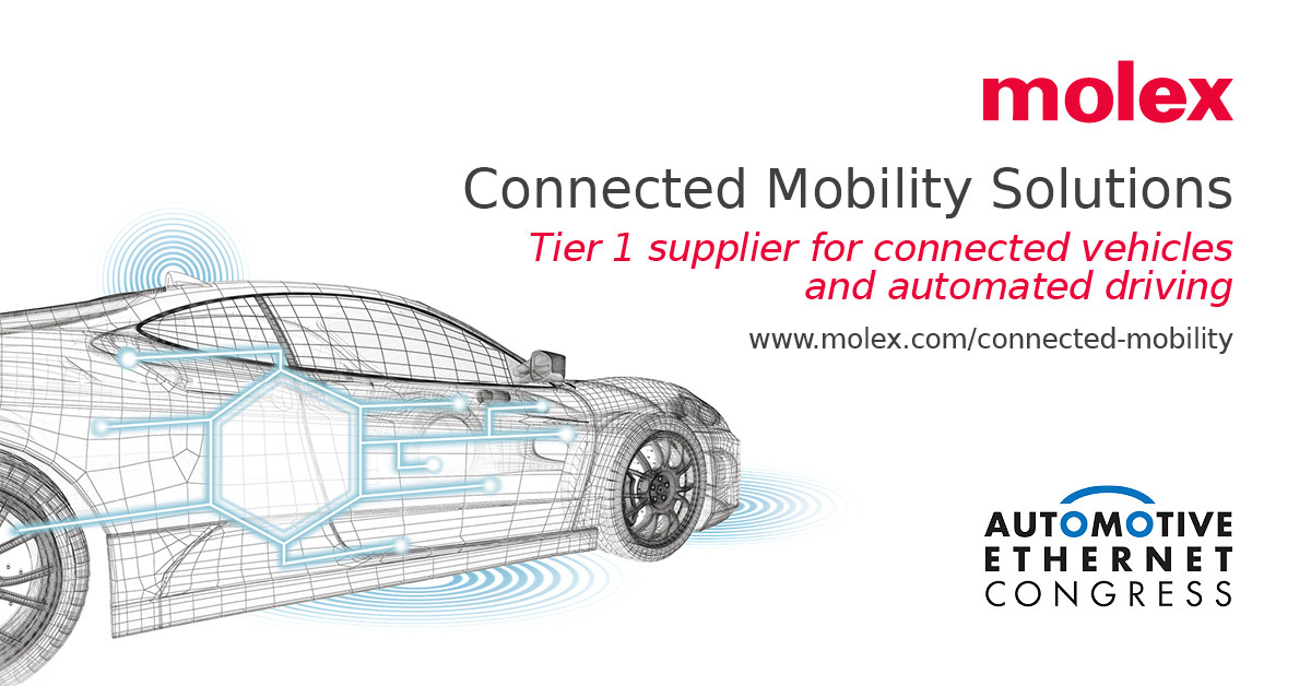 Molex Showcases Next-Generation In-Vehicle Communication Networks at the Automotive Ethernet Congress 2020