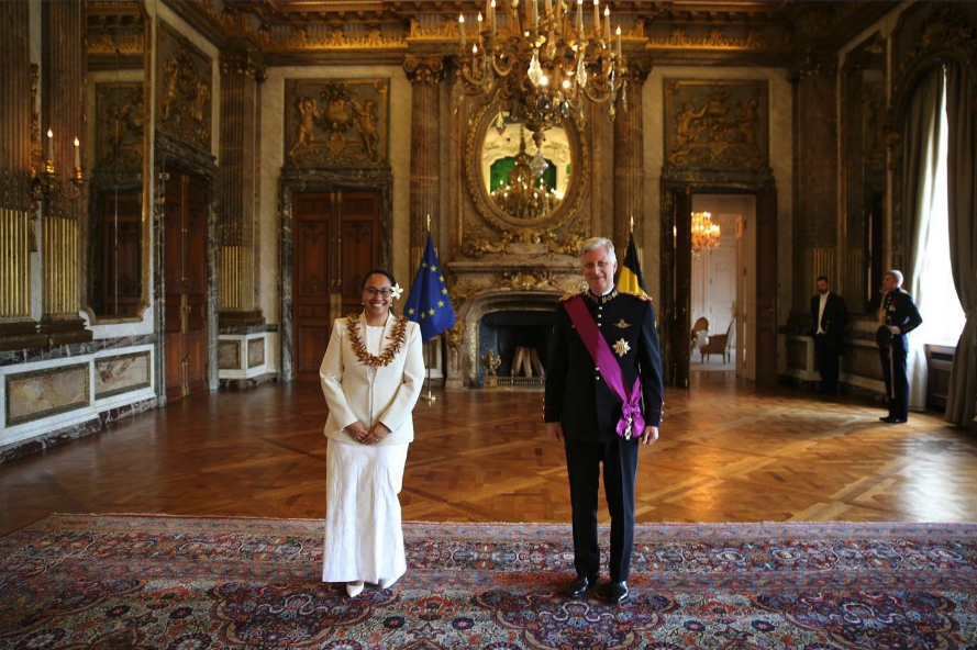 King of Belgium receives Samoa's Ambassador