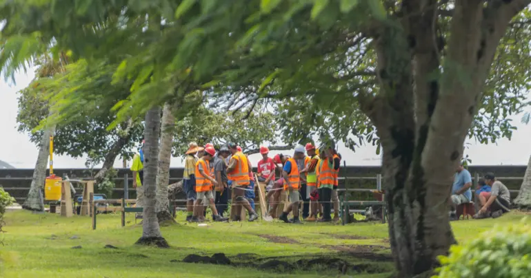Don Bosco students build fale Samoa for Independence 