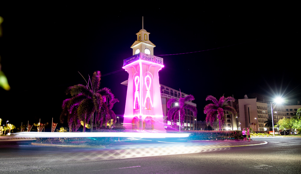 Iconic Town Clock pinked up for Pinktober
