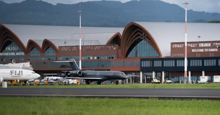 Jet linked to actor Matt Damon lands in Samoa