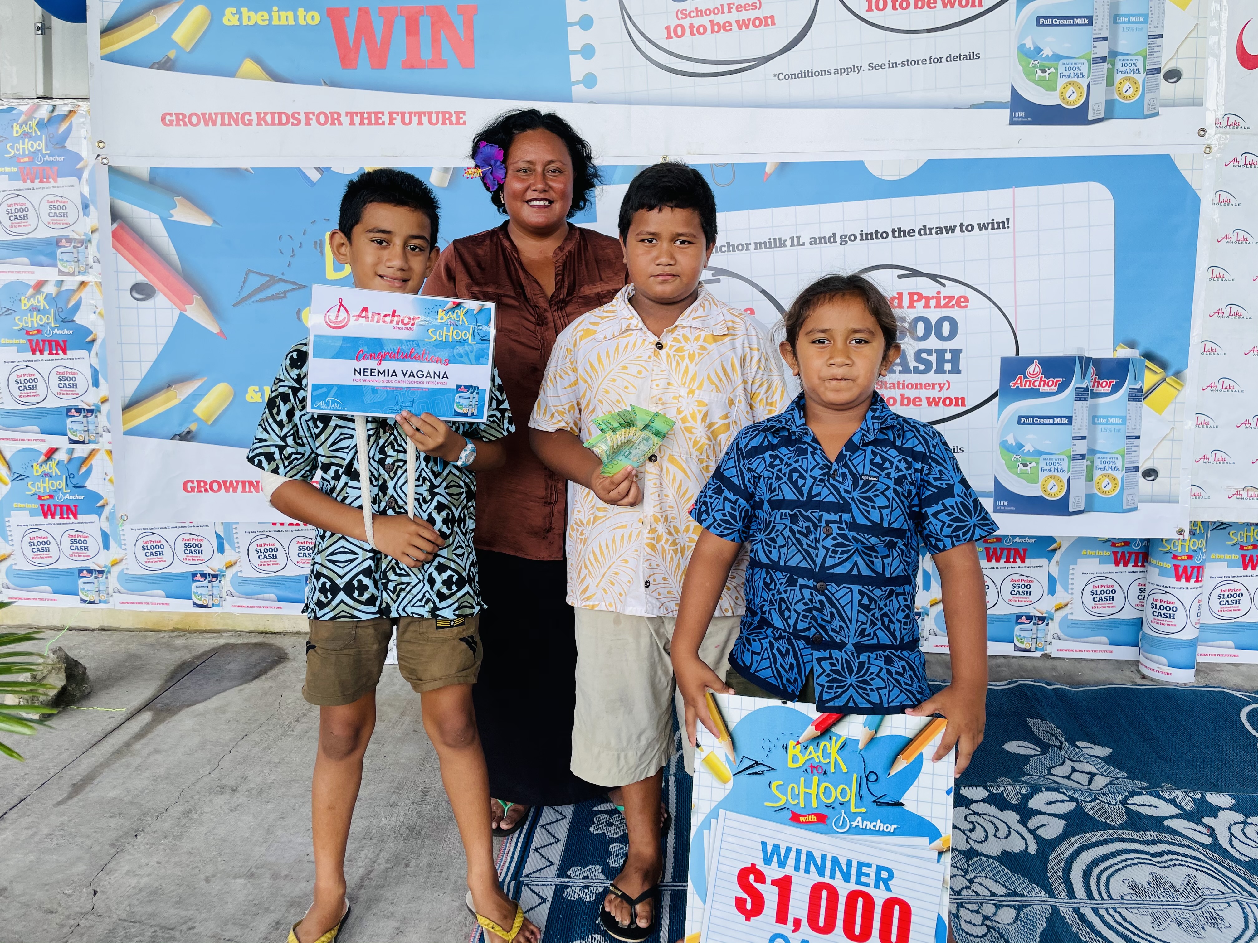 Family from Savaii claims $1,000 through promotion 