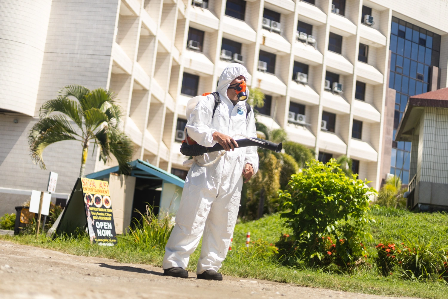 Public servants conduct clean-up