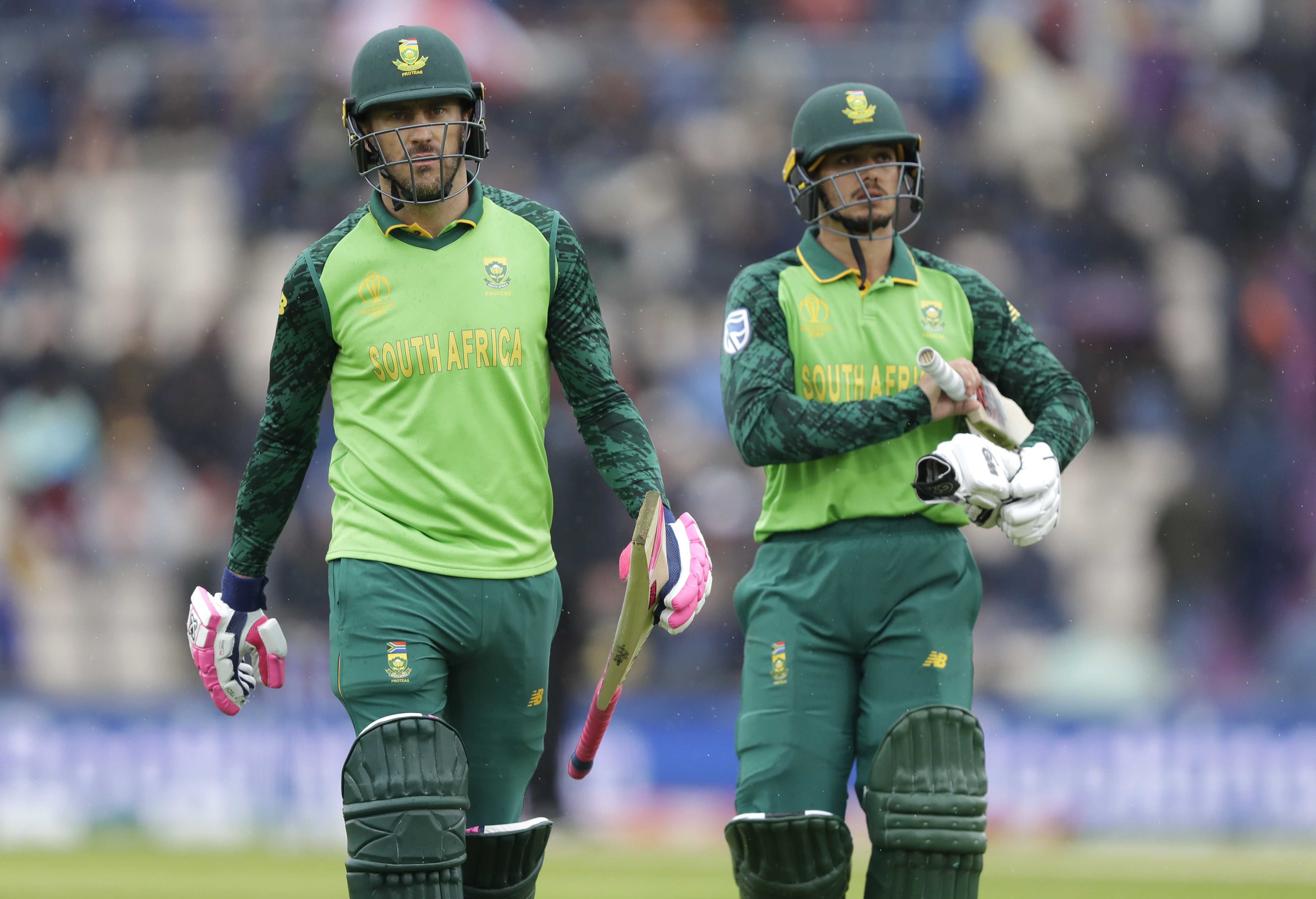 The Latest: South Africa captain talks on AB de Villiers