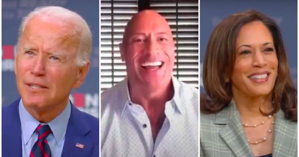 The Rock endorses Biden and Harris ticket