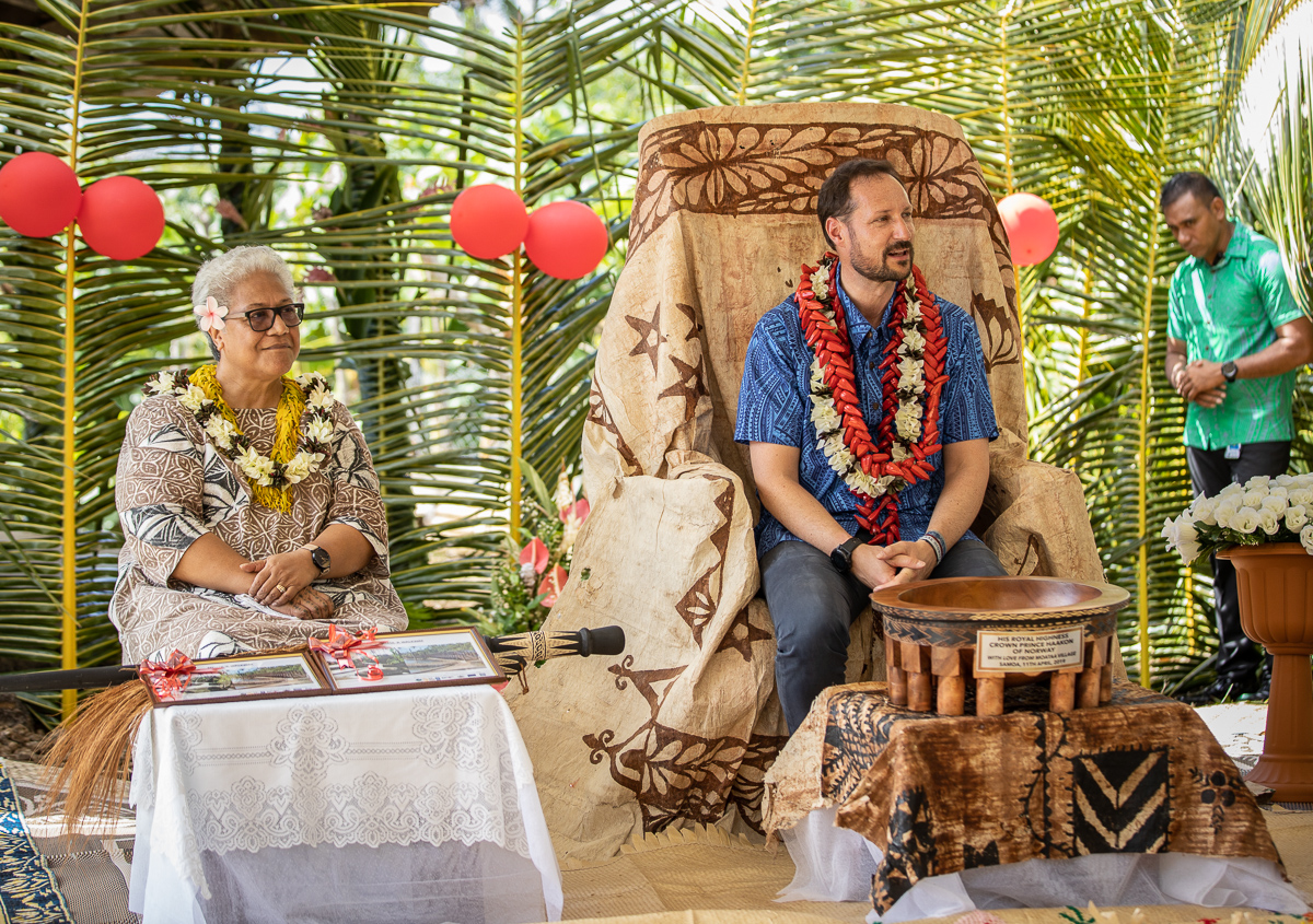 Crown Prince of Norway sees climate change effects for himself at Vaisigano, Moata’a