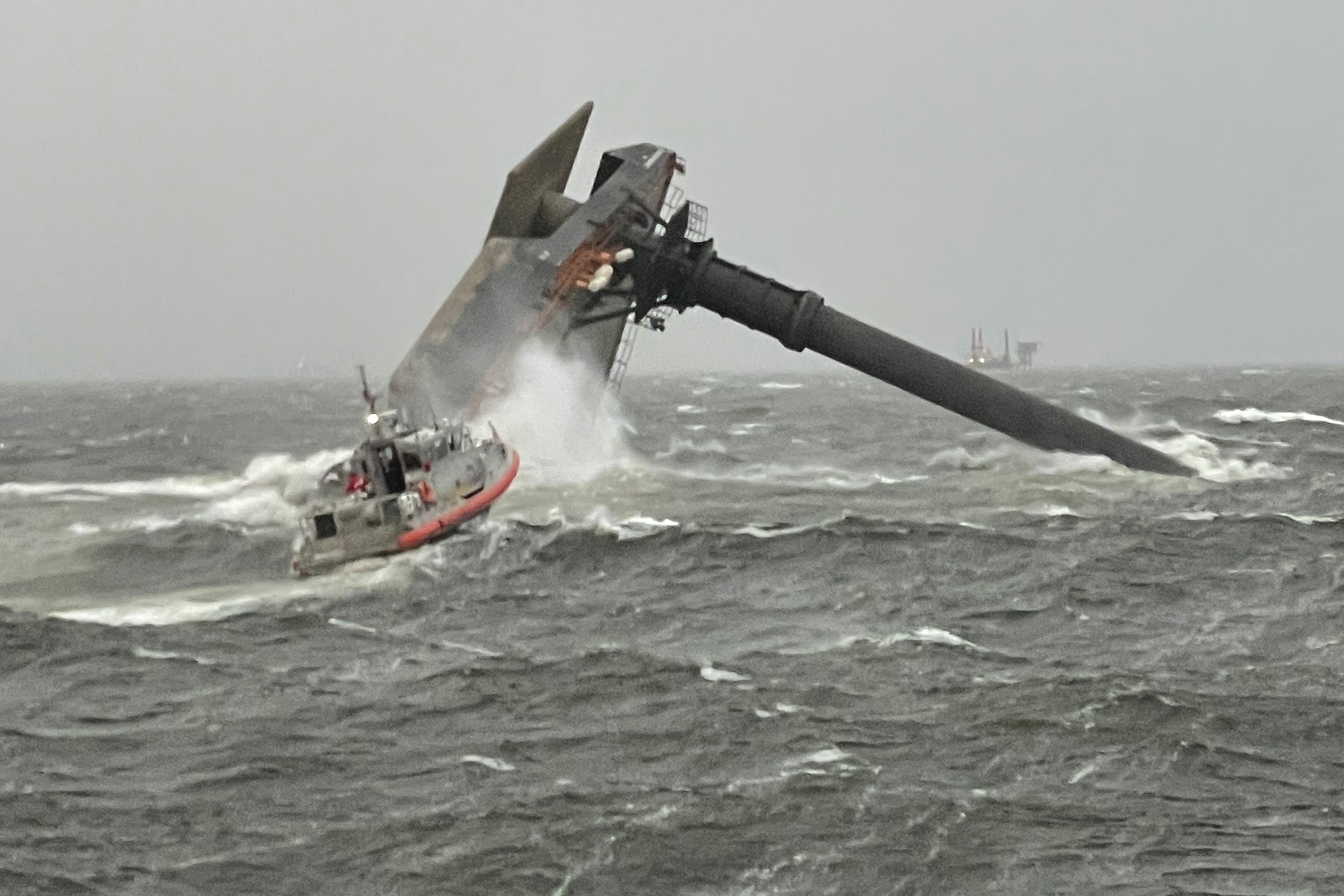 Coast Guard searches for 12 missing from capsized ship