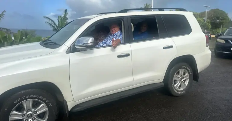 Tuilaepa arrives to vote